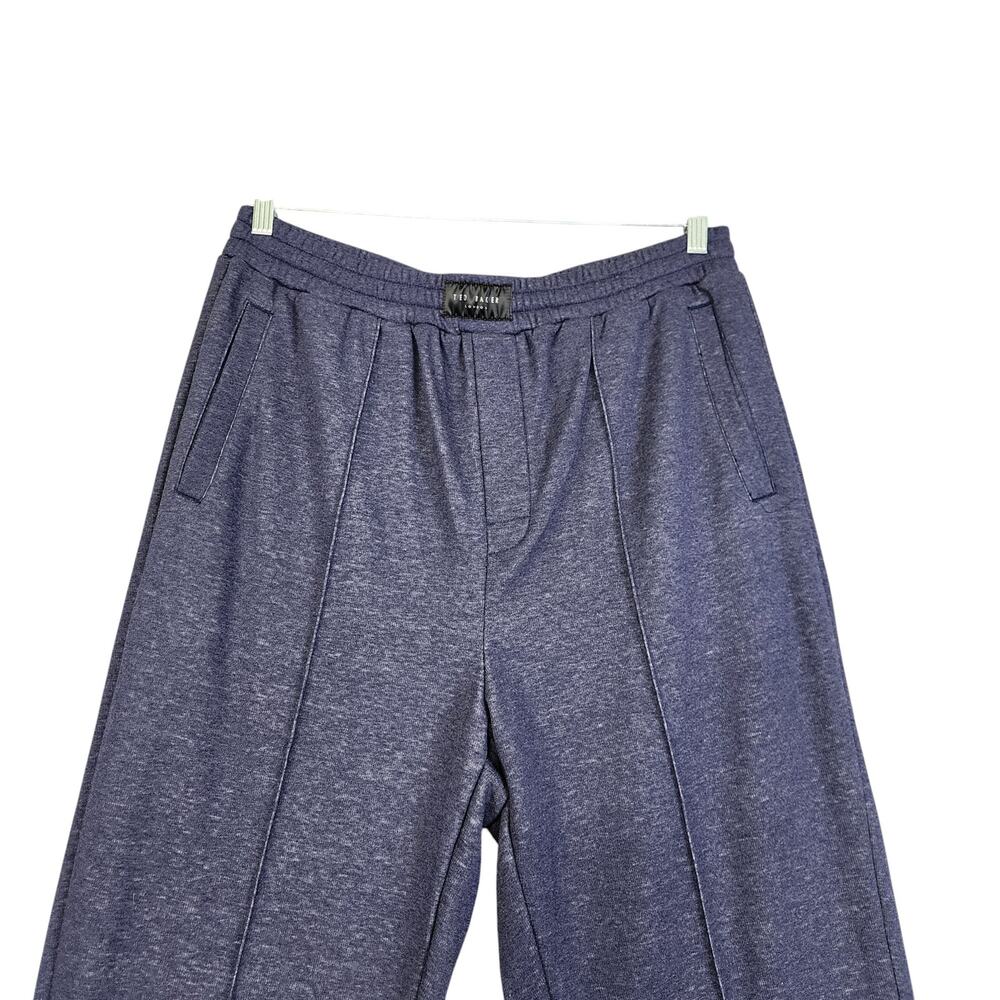 Ted Baker Mens Luxe Fused Fleece Lounge Jogger Pants Size XL Navy Heather Cozy - Picture 3 of 12